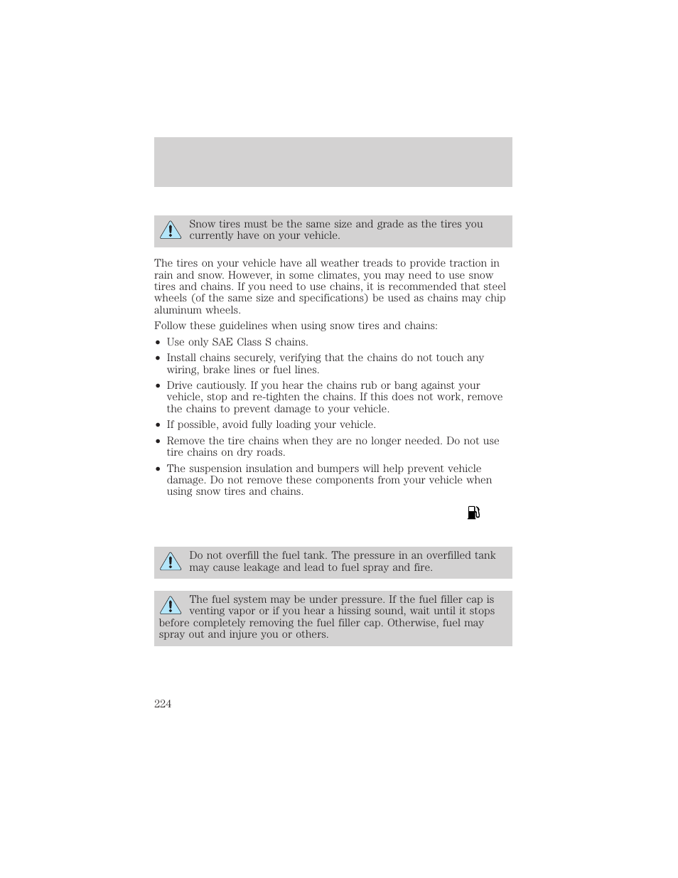 Maintenance and care | Mercury Mountaineer 2001 User Manual | Page 224 / 280