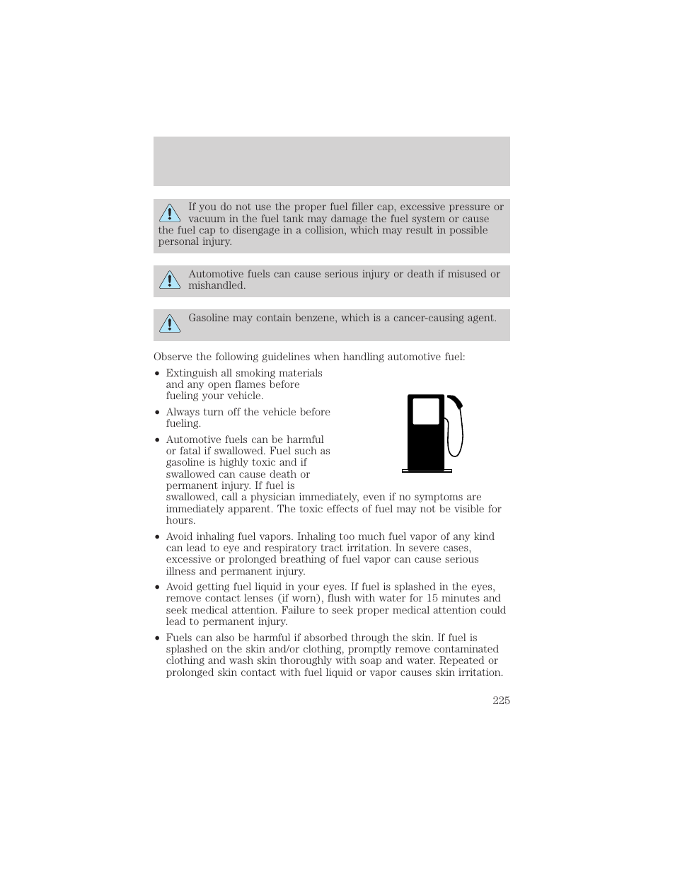 Maintenance and care | Mercury Mountaineer 2001 User Manual | Page 225 / 280