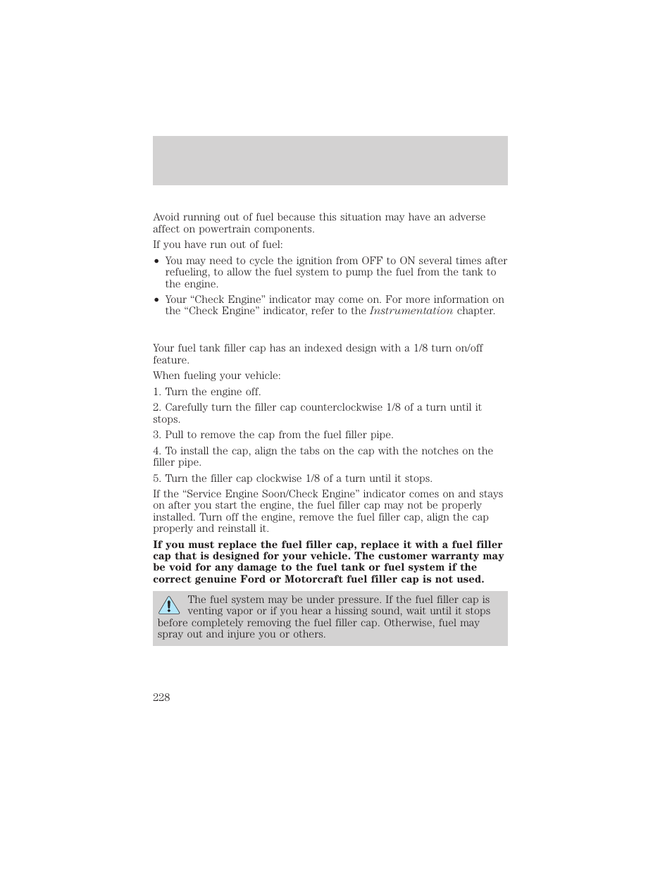 Maintenance and care | Mercury Mountaineer 2001 User Manual | Page 228 / 280