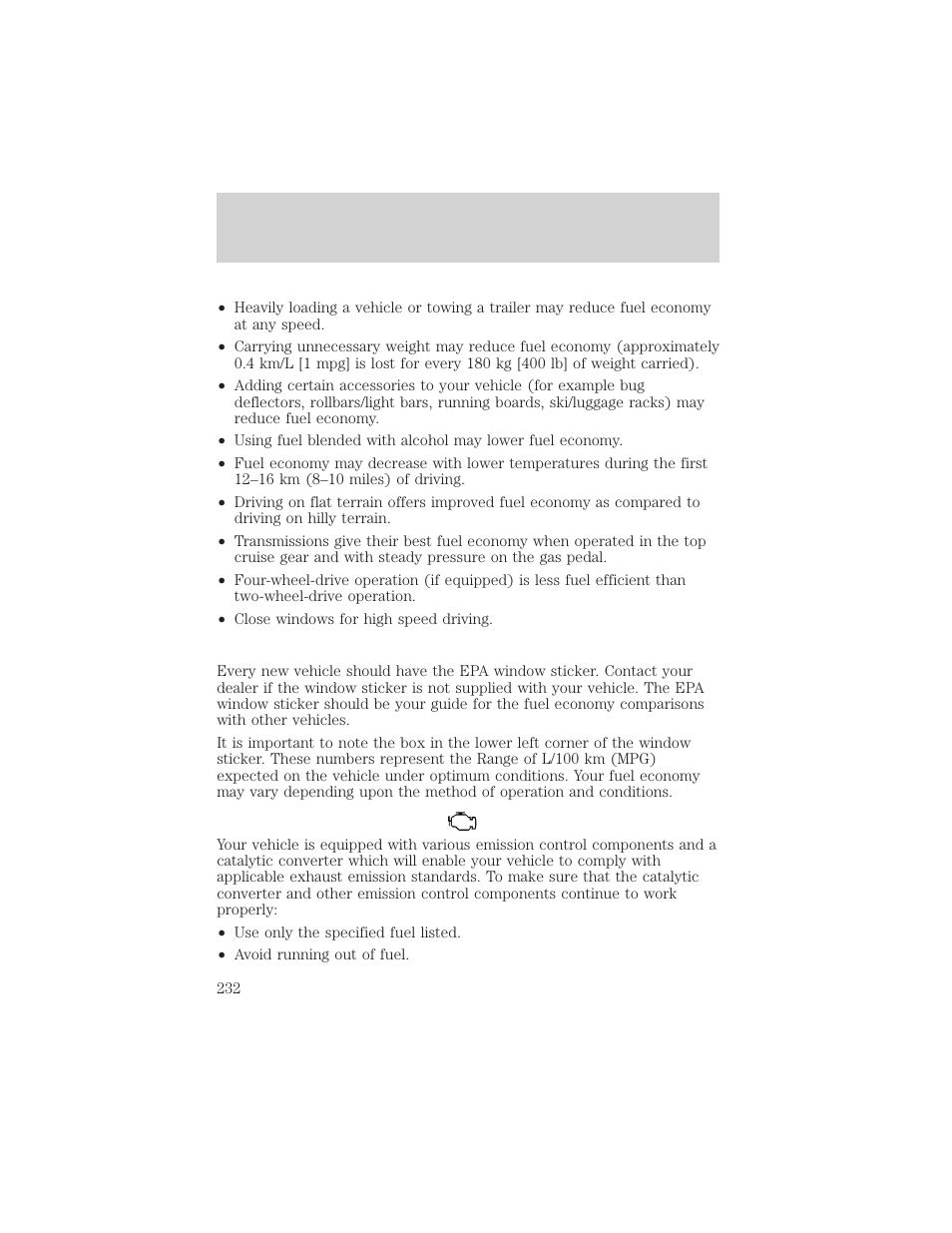 Maintenance and care | Mercury Mountaineer 2001 User Manual | Page 232 / 280