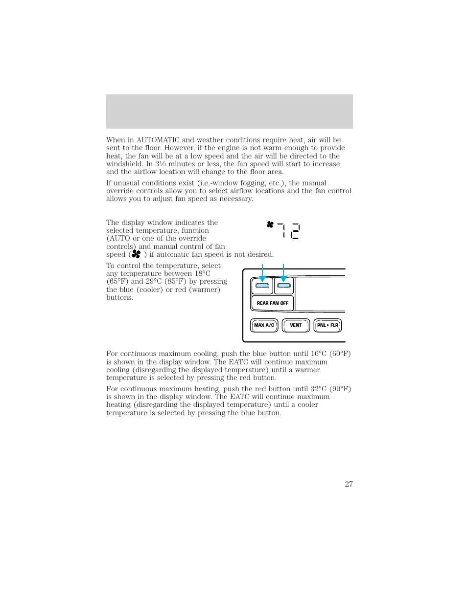 Controls and features | Mercury Mountaineer 2001 User Manual | Page 27 / 280