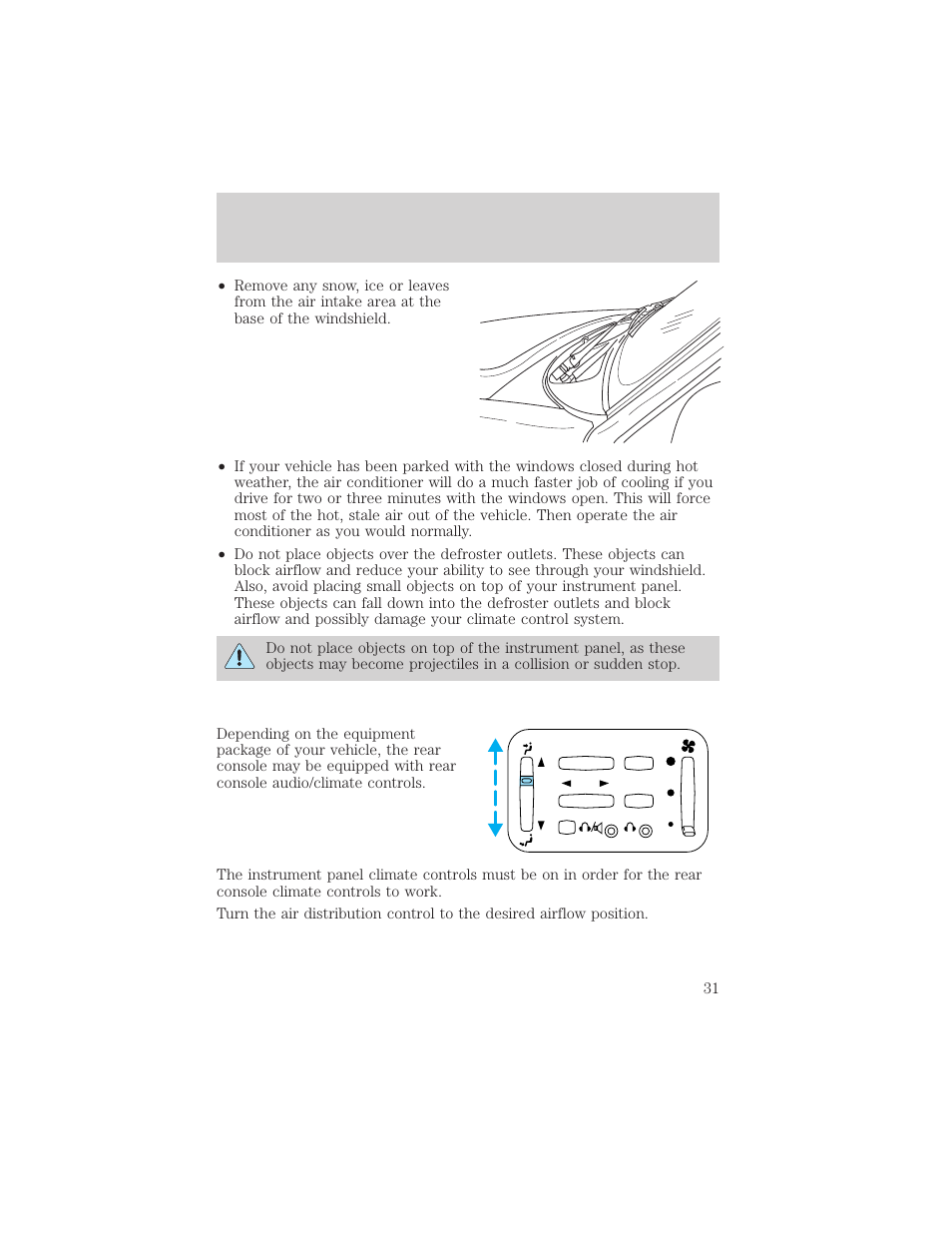 Controls and features | Mercury Mountaineer 2001 User Manual | Page 31 / 280