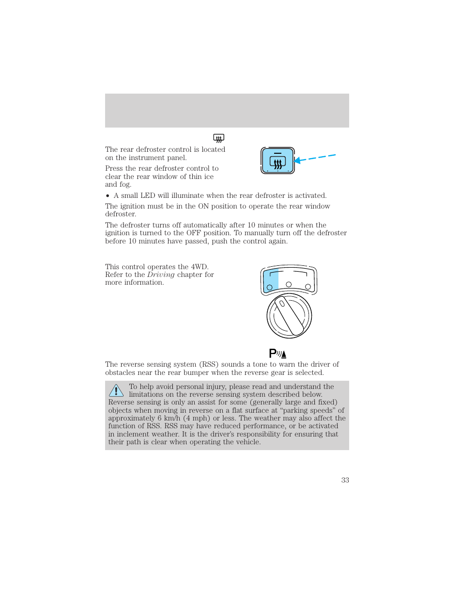Controls and features | Mercury Mountaineer 2001 User Manual | Page 33 / 280