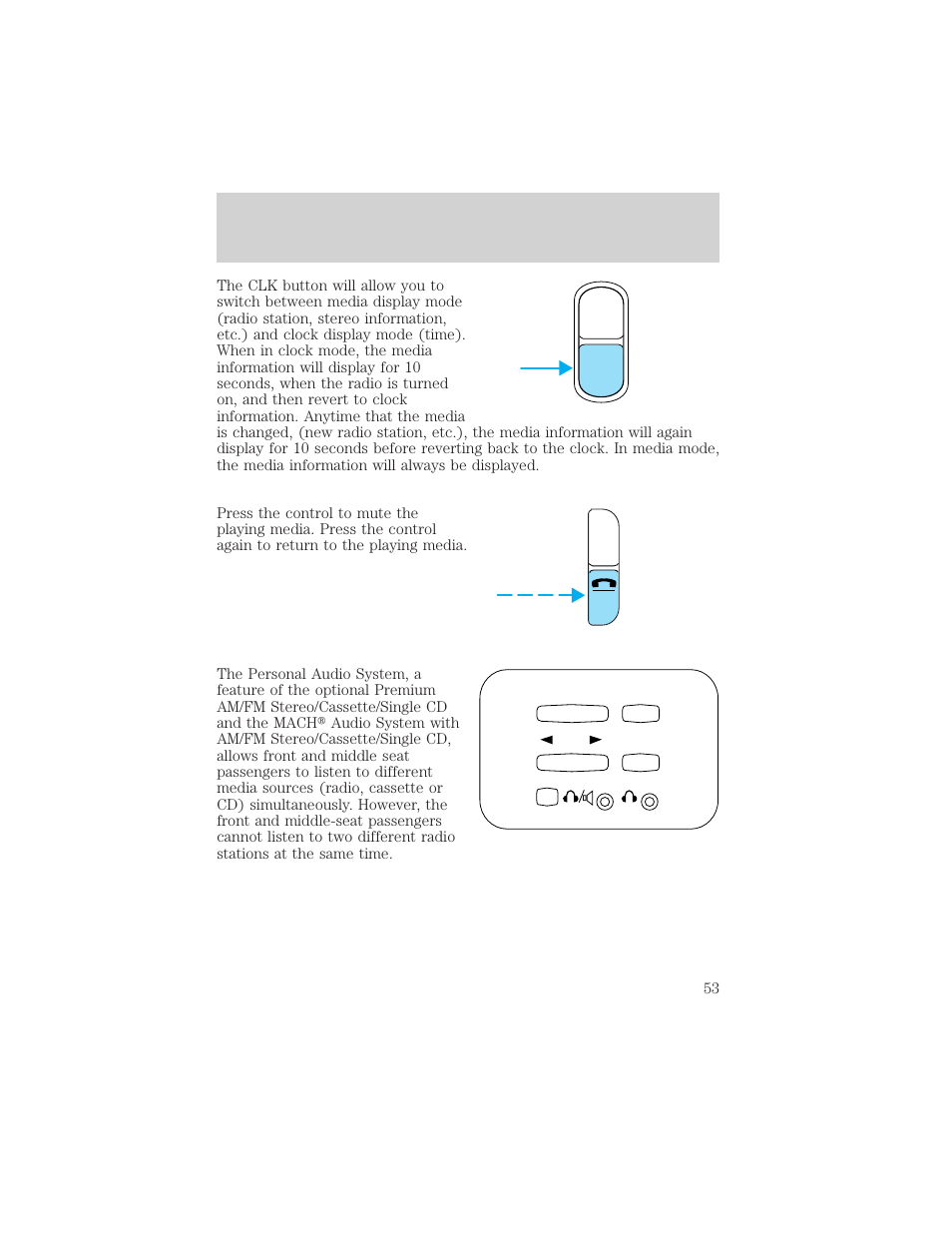 Auto clk, Controls and features | Mercury Mountaineer 2001 User Manual | Page 53 / 280