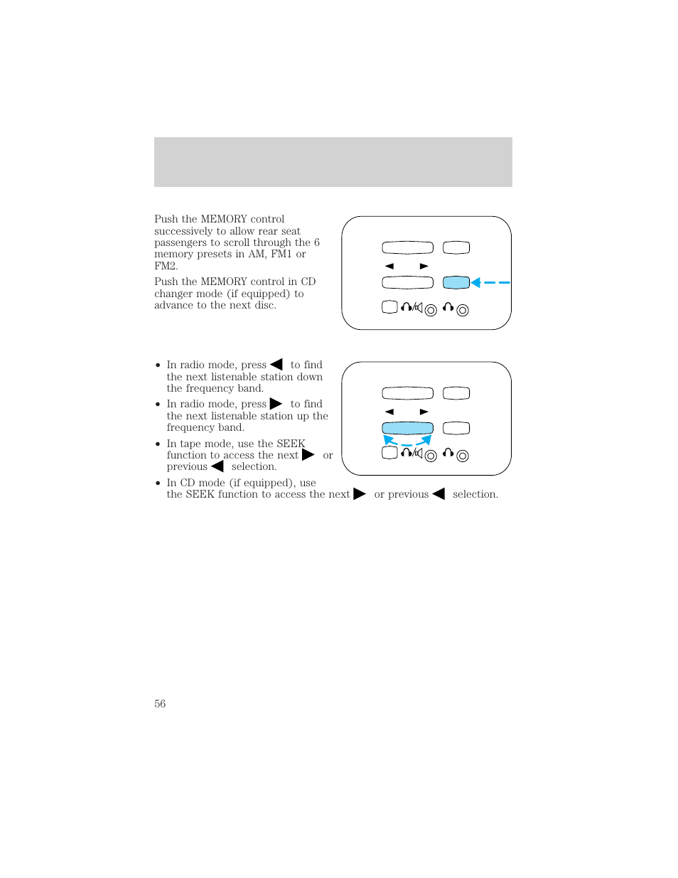 Controls and features | Mercury Mountaineer 2001 User Manual | Page 56 / 280