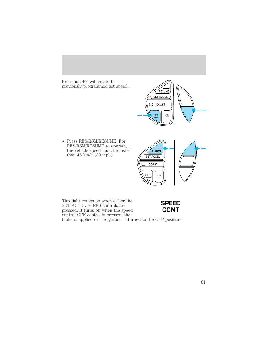 Speed cont, Controls and features | Mercury Mountaineer 2001 User Manual | Page 81 / 280