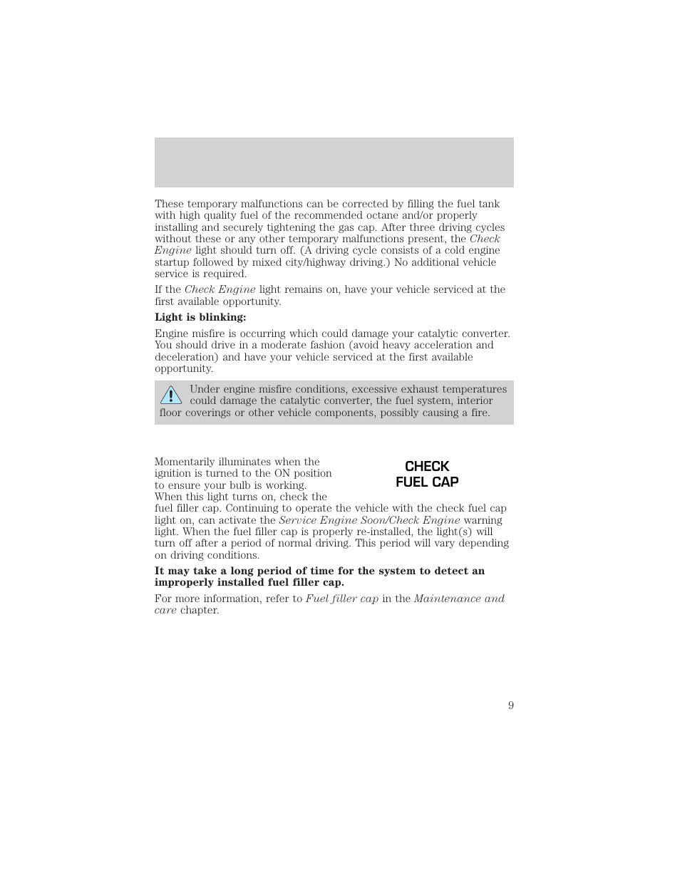 Instrumentation | Mercury Mountaineer 2001 User Manual | Page 9 / 280