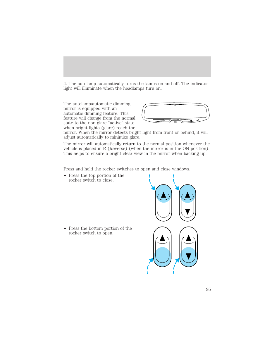 Controls and features | Mercury Mountaineer 2001 User Manual | Page 95 / 280