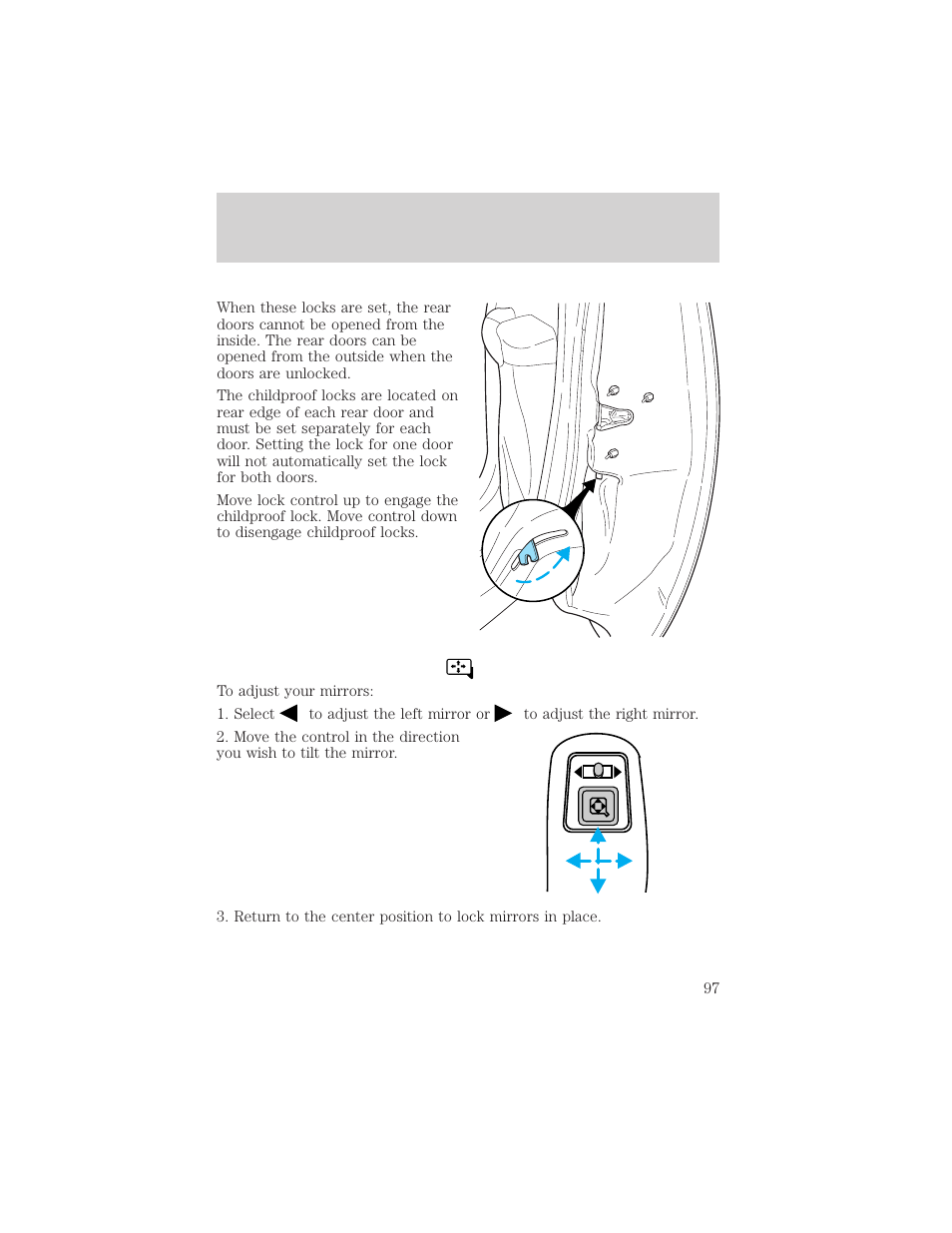 Controls and features | Mercury Mountaineer 2001 User Manual | Page 97 / 280