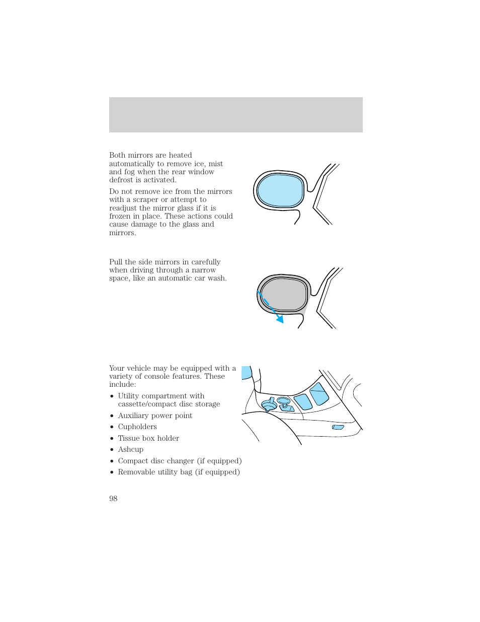 Controls and features | Mercury Mountaineer 2001 User Manual | Page 98 / 280
