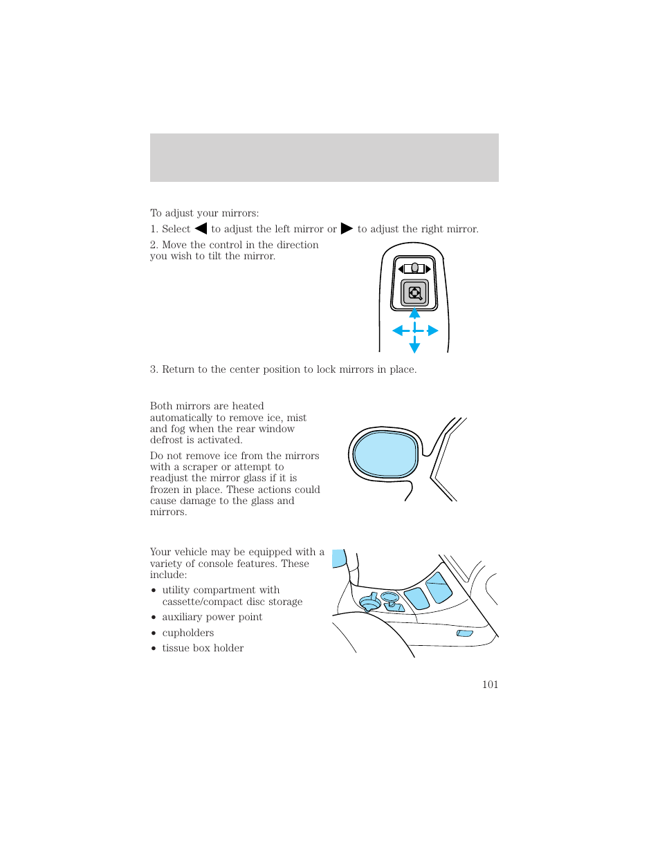 Controls and features | Mercury 1999 Mountaineer User Manual | Page 101 / 248