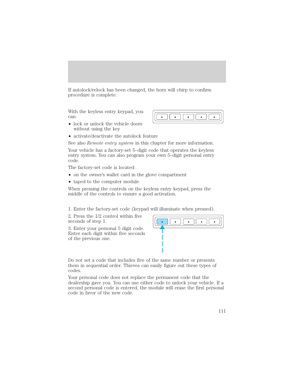 Controls and features | Mercury 1999 Mountaineer User Manual | Page 111 / 248