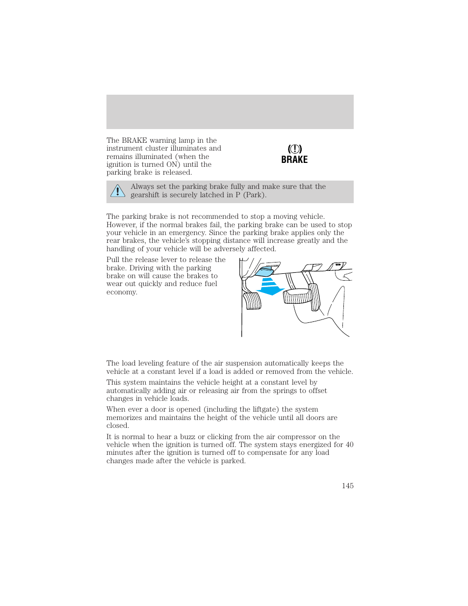 Driving | Mercury 1999 Mountaineer User Manual | Page 145 / 248