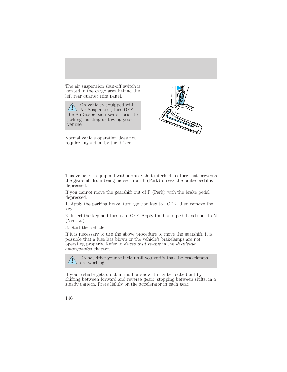 Driving | Mercury 1999 Mountaineer User Manual | Page 146 / 248