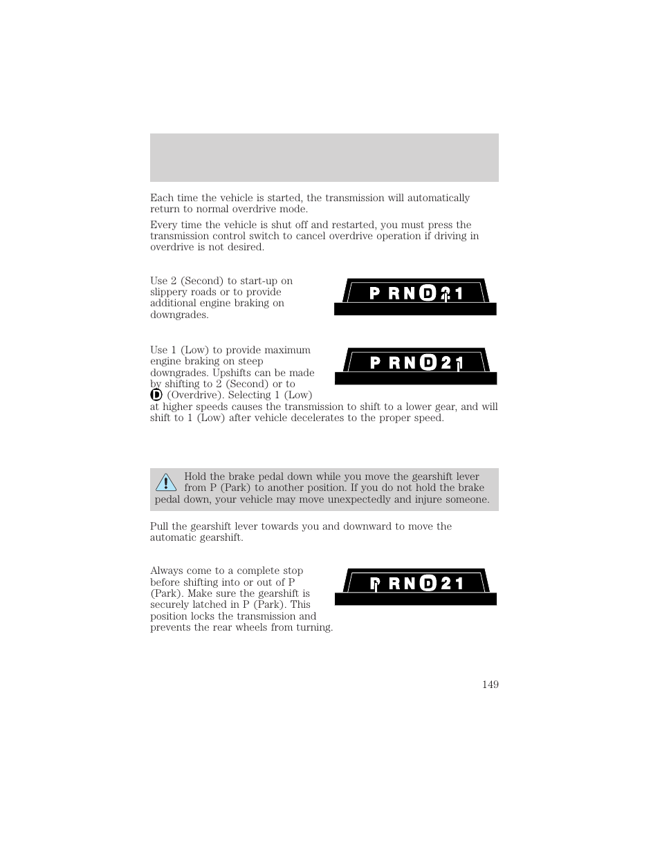 Driving | Mercury 1999 Mountaineer User Manual | Page 149 / 248