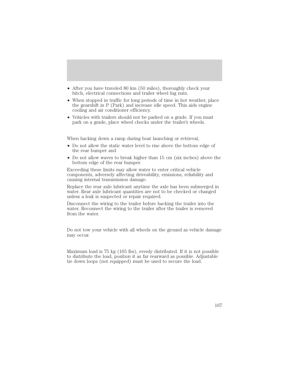 Driving | Mercury 1999 Mountaineer User Manual | Page 167 / 248