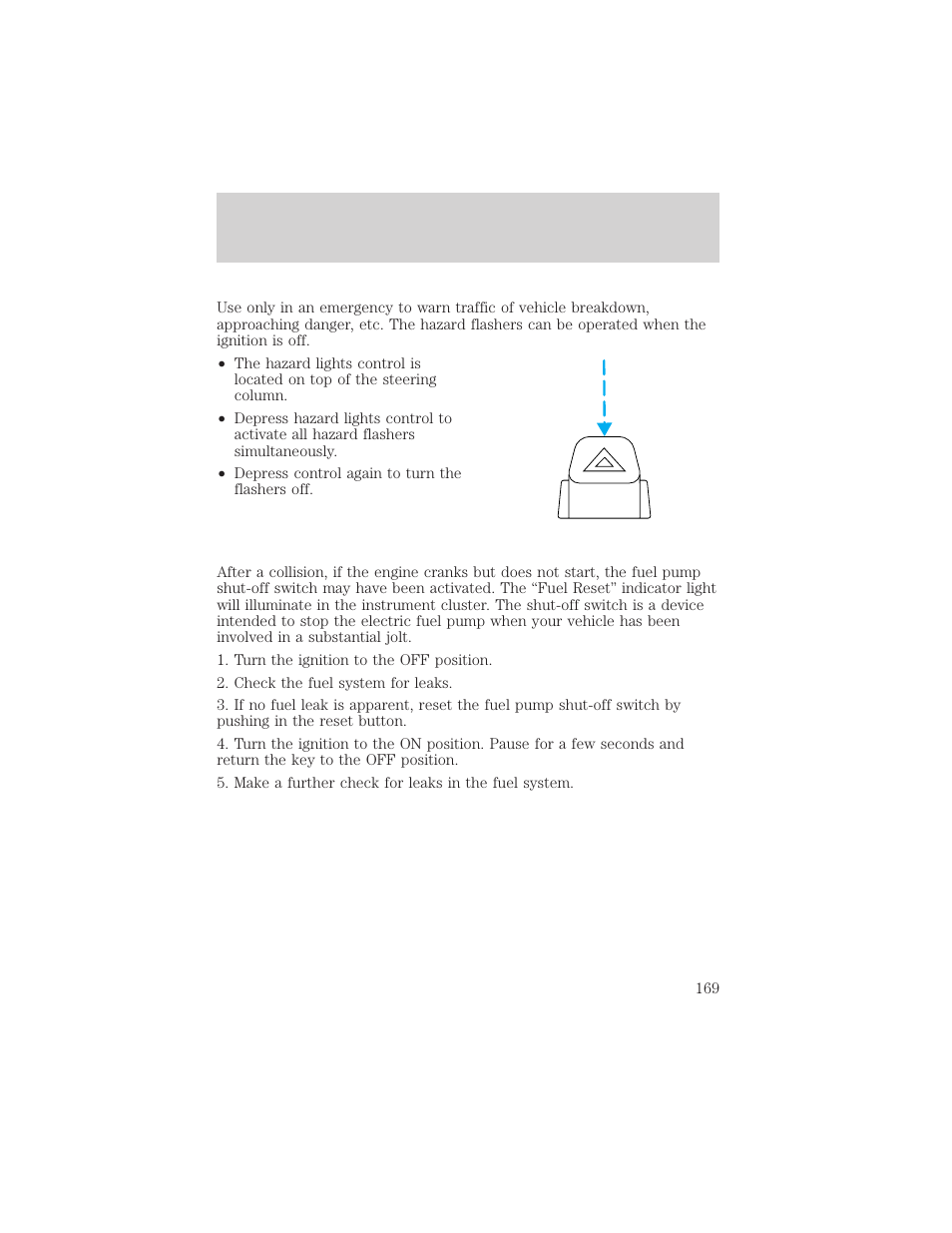 Roadside emergencies | Mercury 1999 Mountaineer User Manual | Page 169 / 248