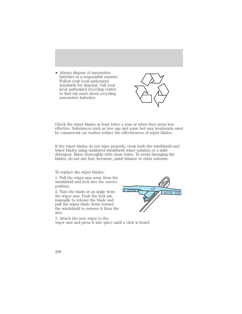 Maintenance and care | Mercury 1999 Mountaineer User Manual | Page 208 / 248