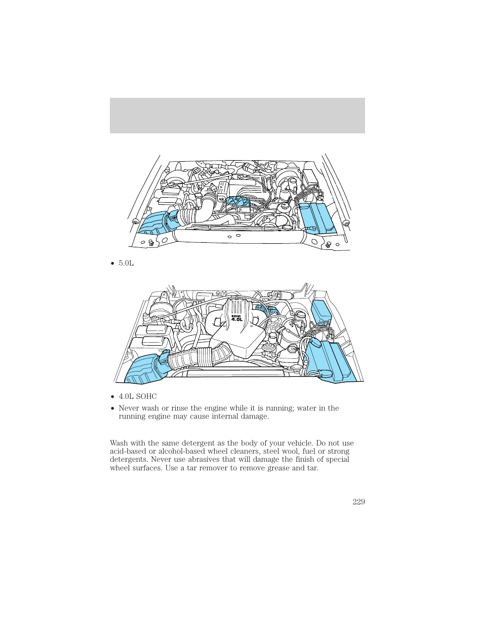 Maintenance and care | Mercury 1999 Mountaineer User Manual | Page 229 / 248