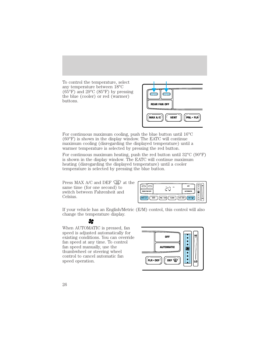 Controls and features | Mercury 1999 Mountaineer User Manual | Page 26 / 248