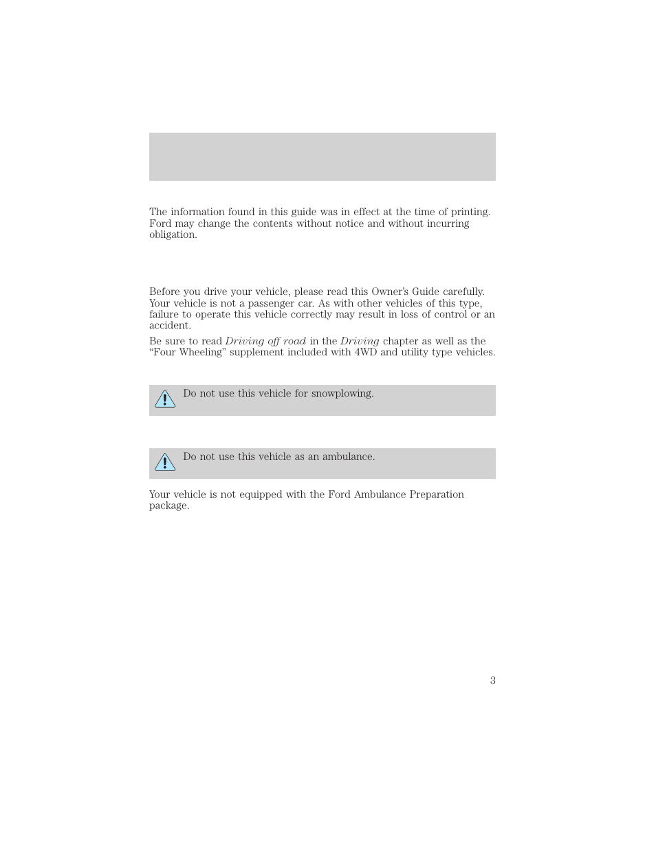 Introduction | Mercury 1999 Mountaineer User Manual | Page 3 / 248