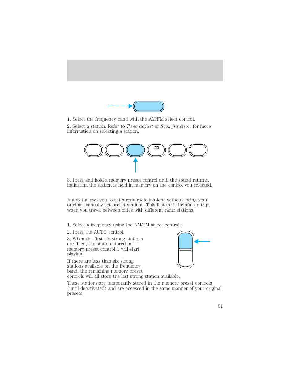 Auto clk controls and features | Mercury 1999 Mountaineer User Manual | Page 51 / 248