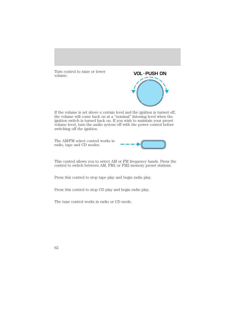 Controls and features | Mercury 1999 Mountaineer User Manual | Page 62 / 248