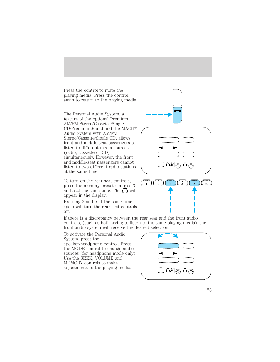 Controls and features | Mercury 1999 Mountaineer User Manual | Page 73 / 248