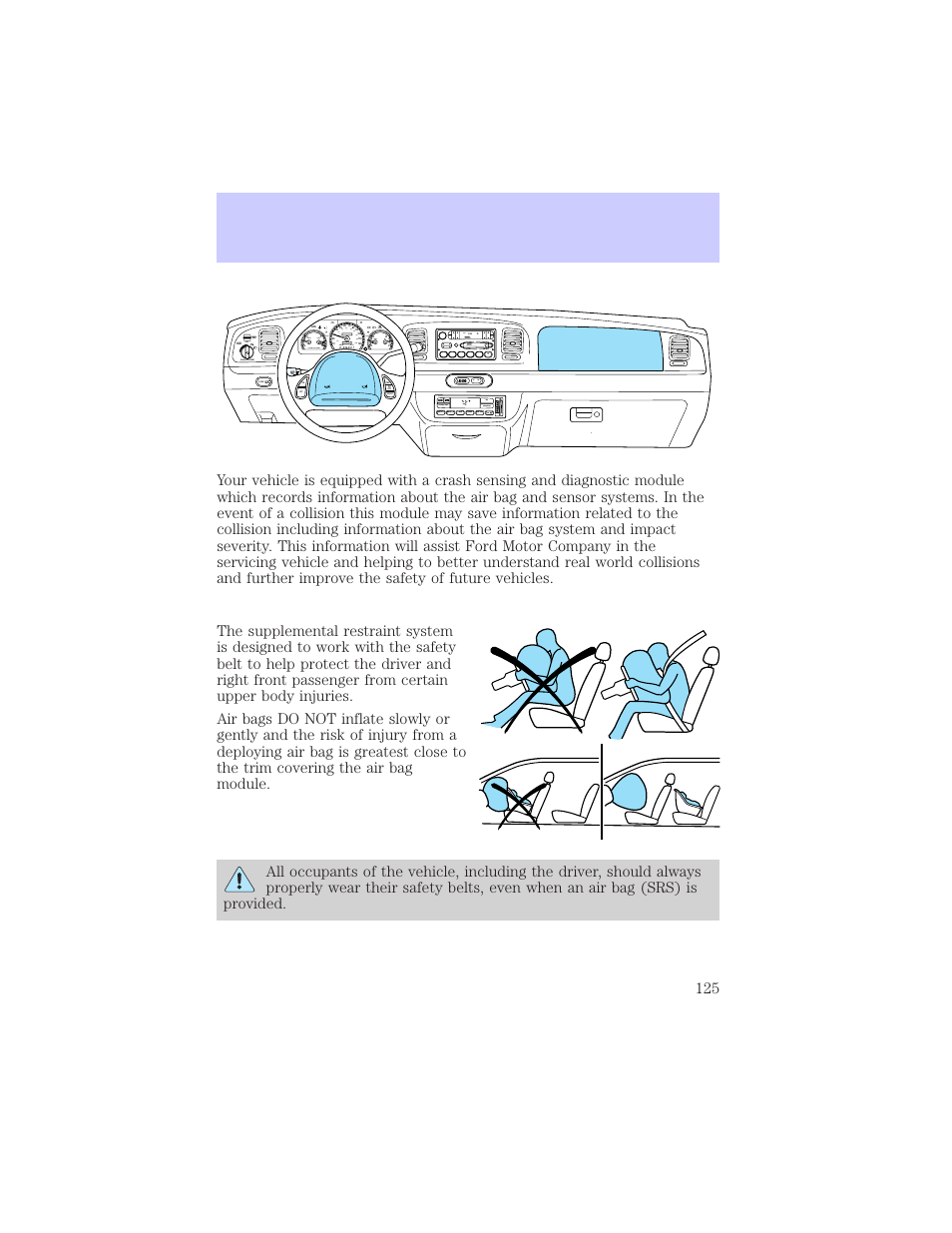 Seating and safety restraints, Hi lo f | Mercury Grand Marquis 2002 User Manual | Page 125 / 248