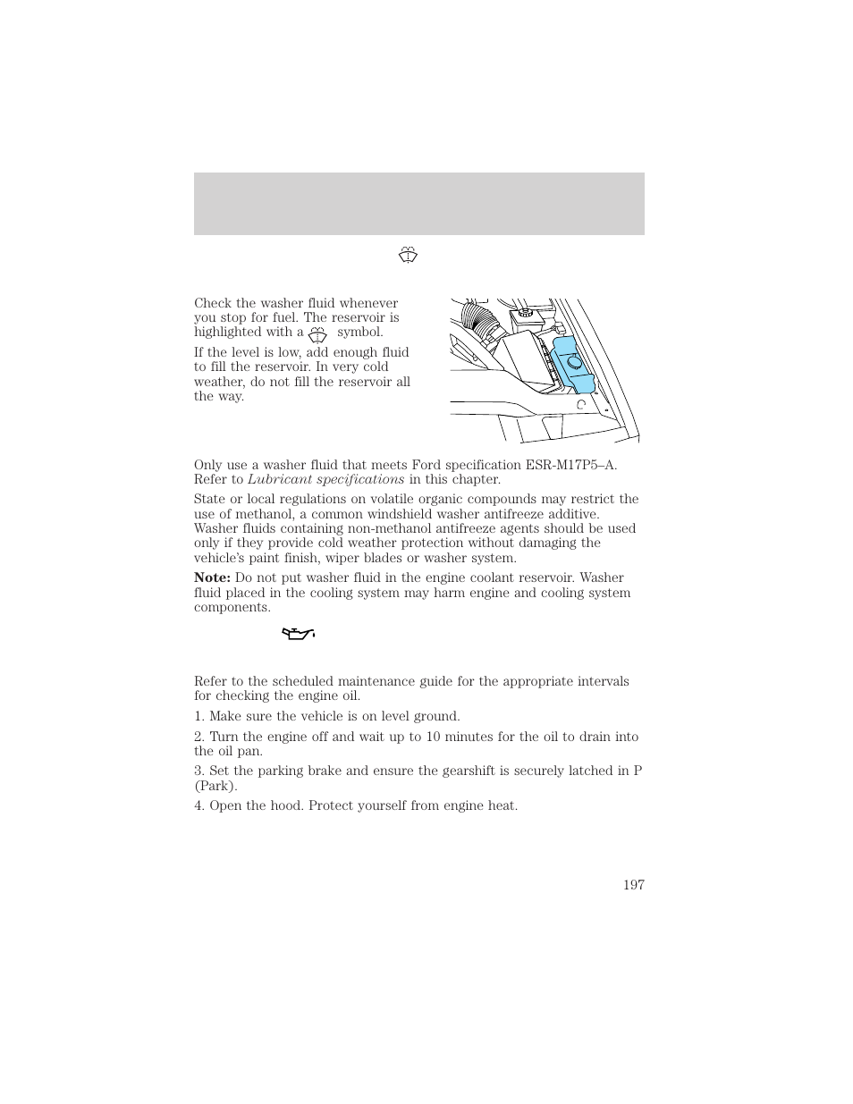 Maintenance and specifications | Mercury Grand Marquis 2002 User Manual | Page 197 / 248