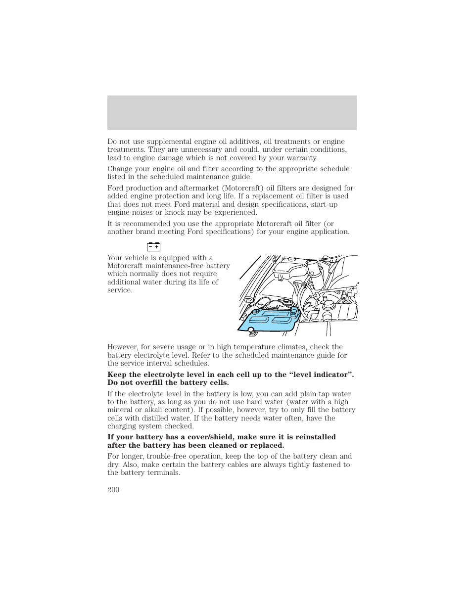 Maintenance and specifications | Mercury Grand Marquis 2002 User Manual | Page 200 / 248