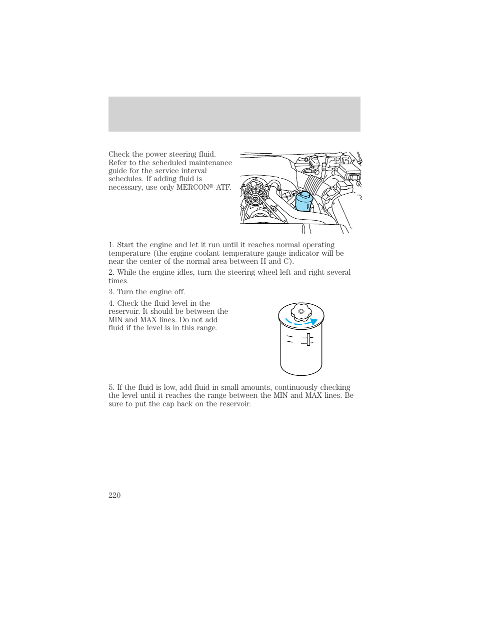 Maintenance and specifications | Mercury Grand Marquis 2002 User Manual | Page 220 / 248