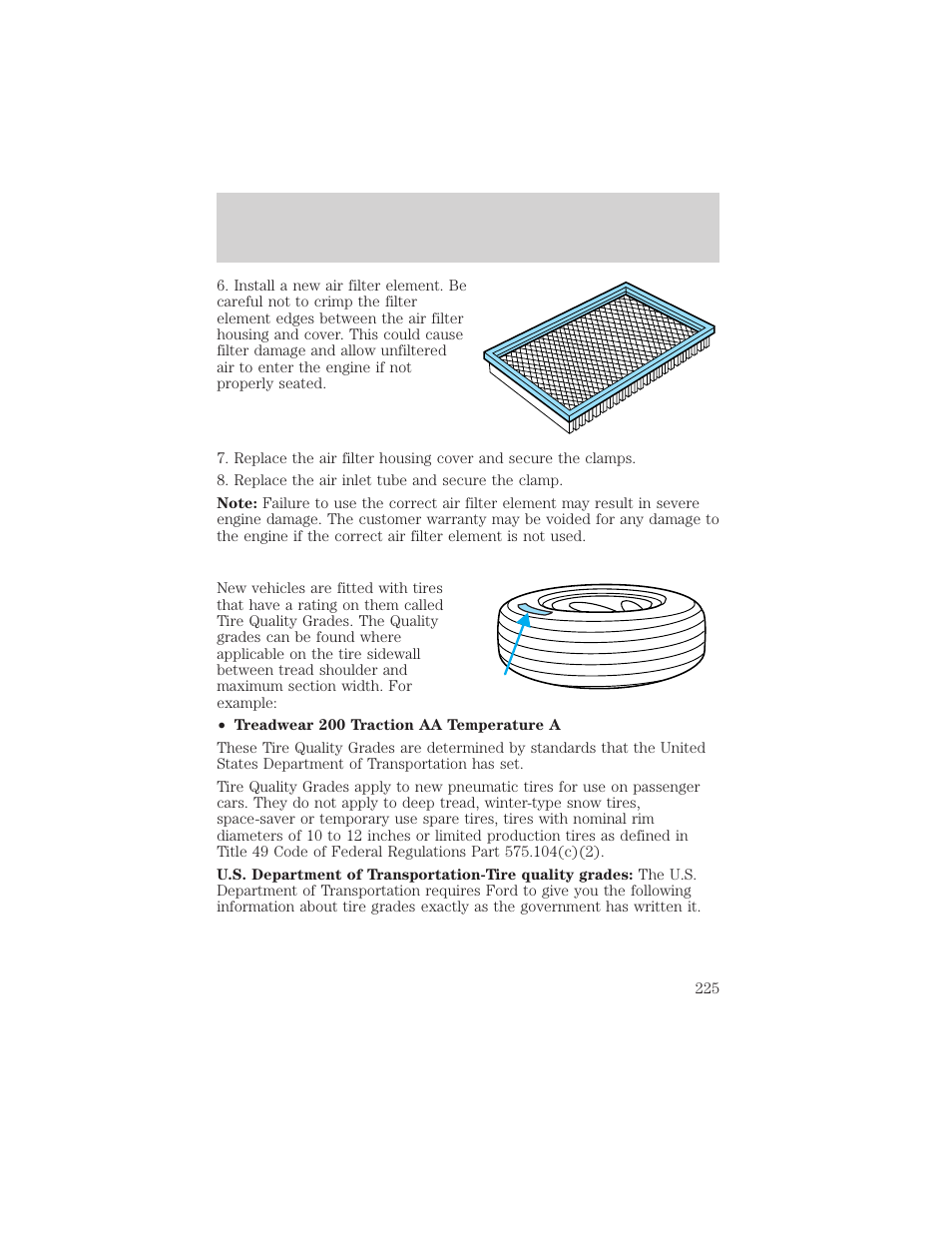 Maintenance and specifications | Mercury Grand Marquis 2002 User Manual | Page 225 / 248