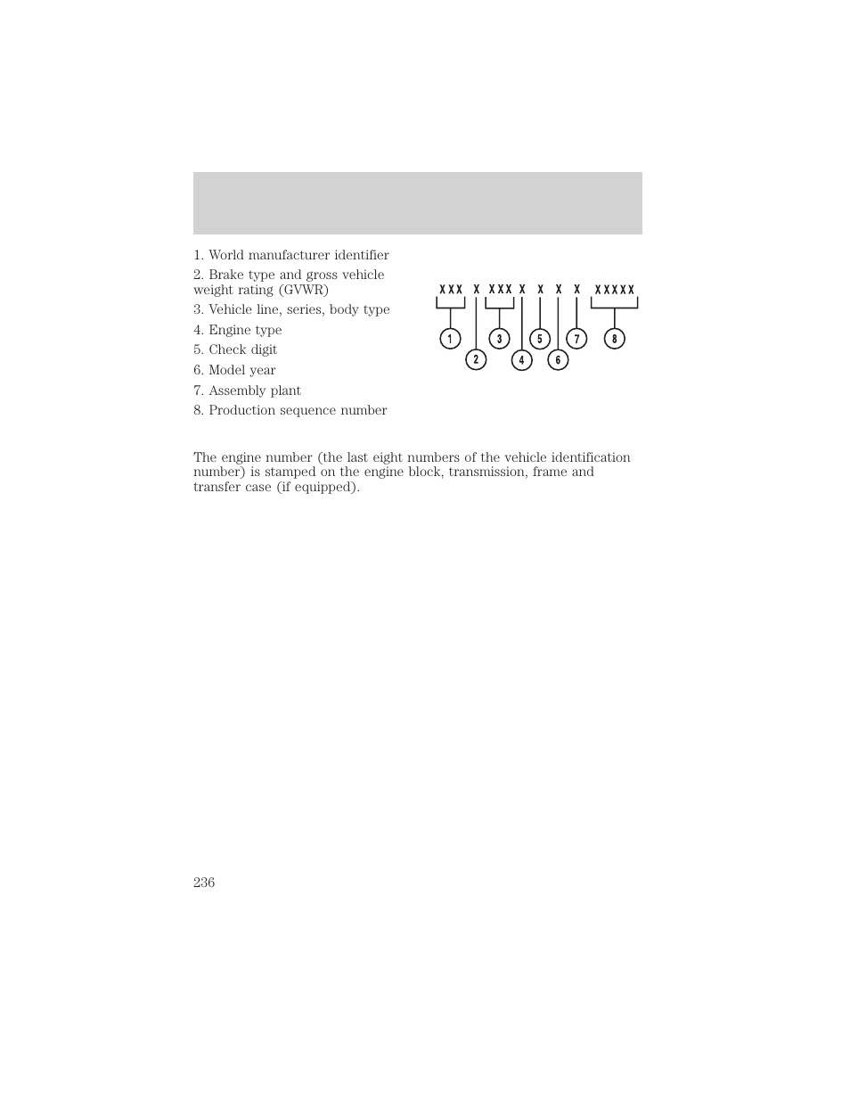 Maintenance and specifications | Mercury Grand Marquis 2002 User Manual | Page 236 / 248