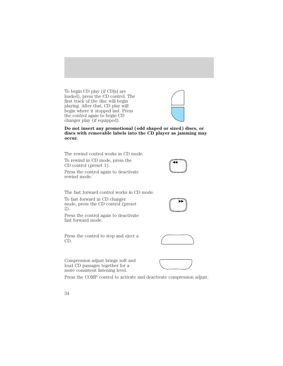 Ej comp entertainment systems | Mercury Grand Marquis 2002 User Manual | Page 34 / 248