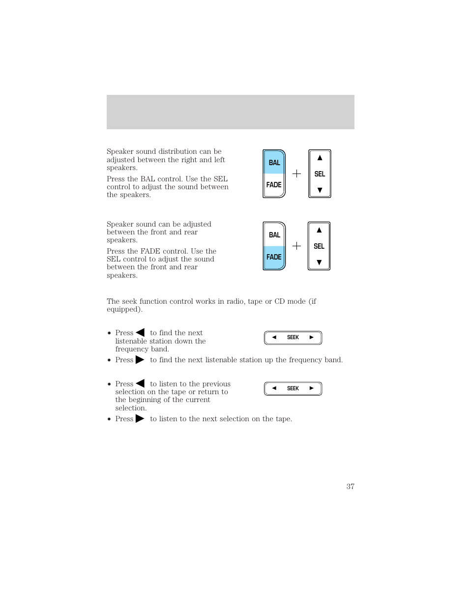 Entertainment systems | Mercury Grand Marquis 2002 User Manual | Page 37 / 248