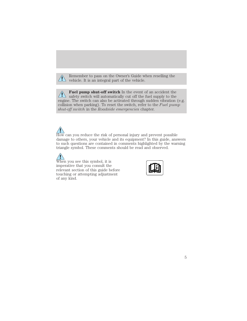 Introduction | Mercury Grand Marquis 2002 User Manual | Page 5 / 248