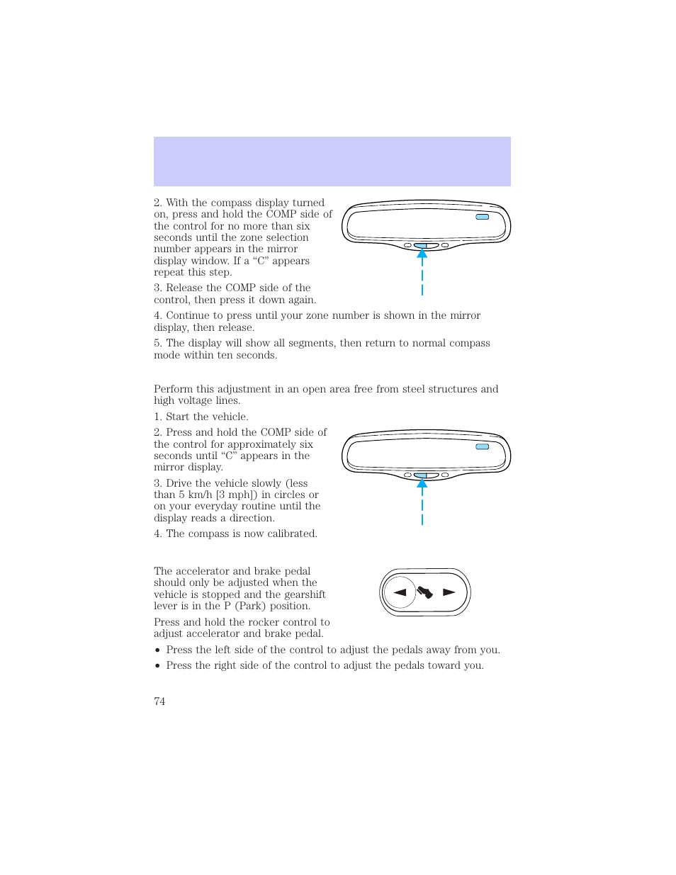 Driver controls | Mercury Grand Marquis 2002 User Manual | Page 74 / 248