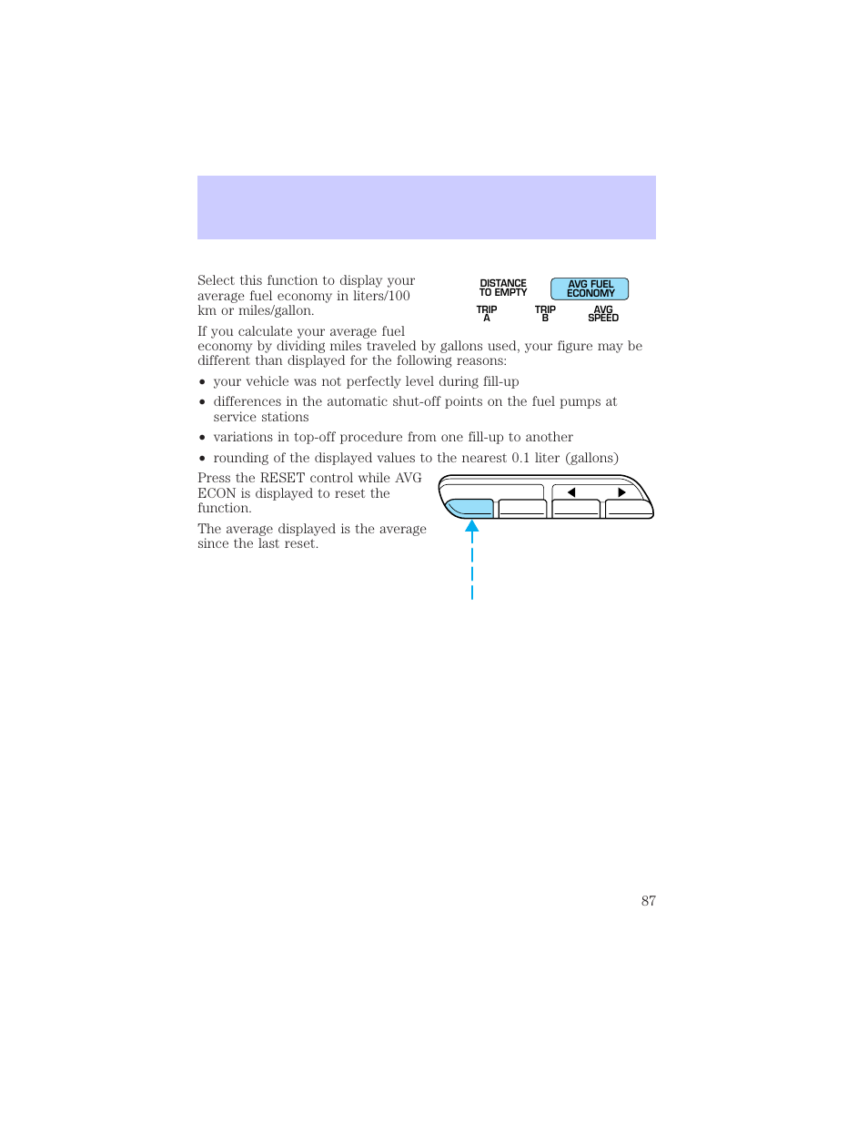 Driver controls | Mercury Grand Marquis 2002 User Manual | Page 87 / 248