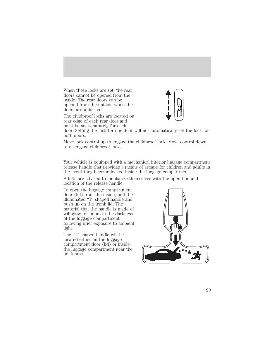 Locks and security | Mercury Grand Marquis 2002 User Manual | Page 93 / 248