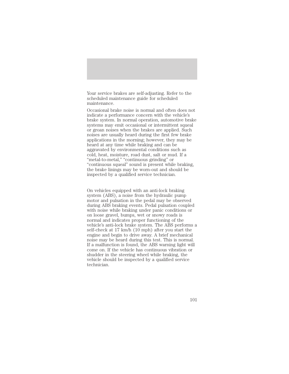 Driving | Mercury Sable 1999 User Manual | Page 101 / 216