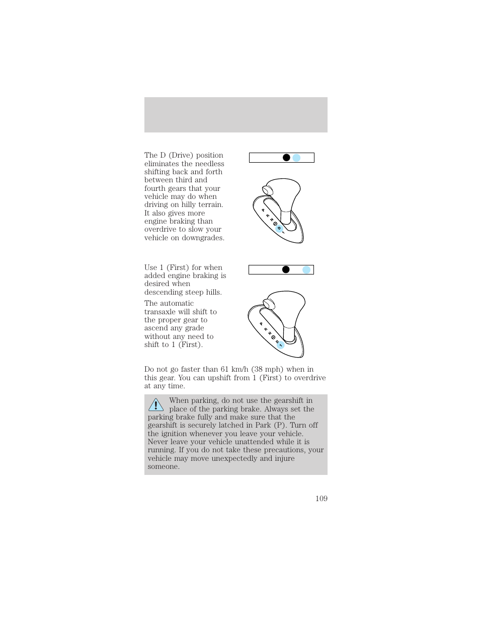 Driving | Mercury Sable 1999 User Manual | Page 109 / 216
