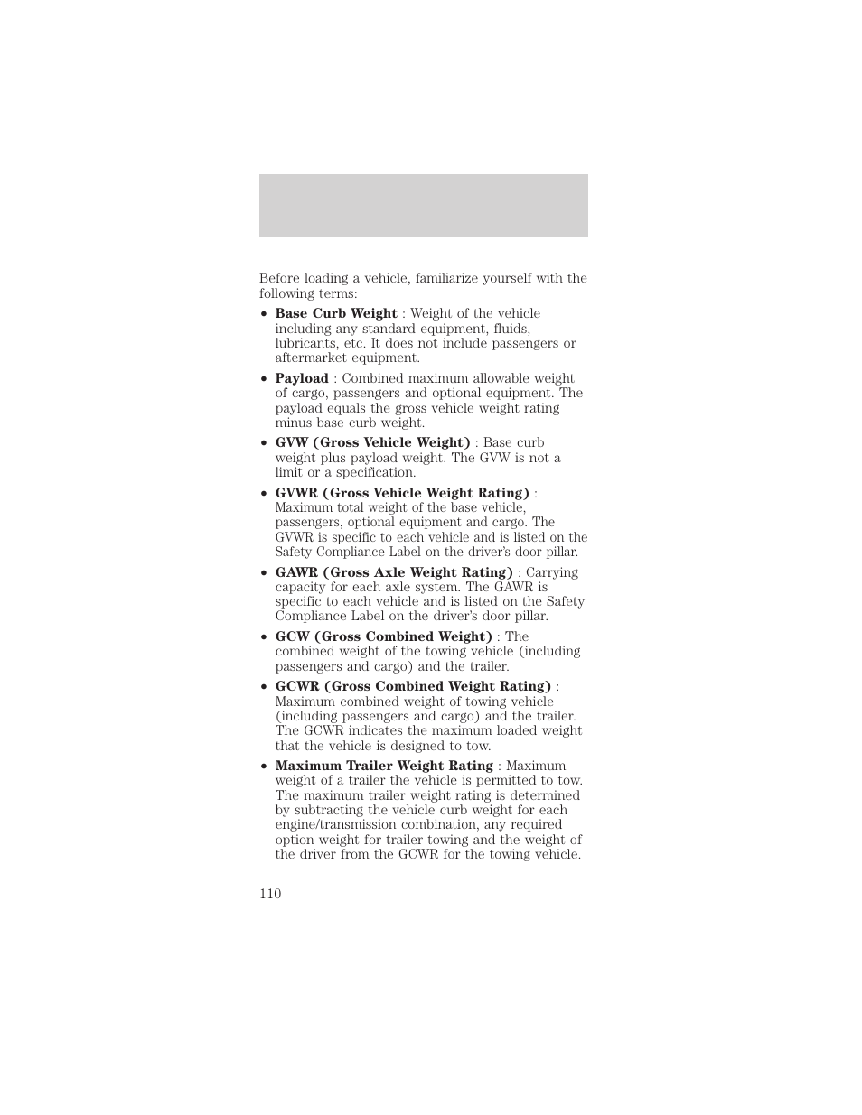 Driving | Mercury Sable 1999 User Manual | Page 110 / 216