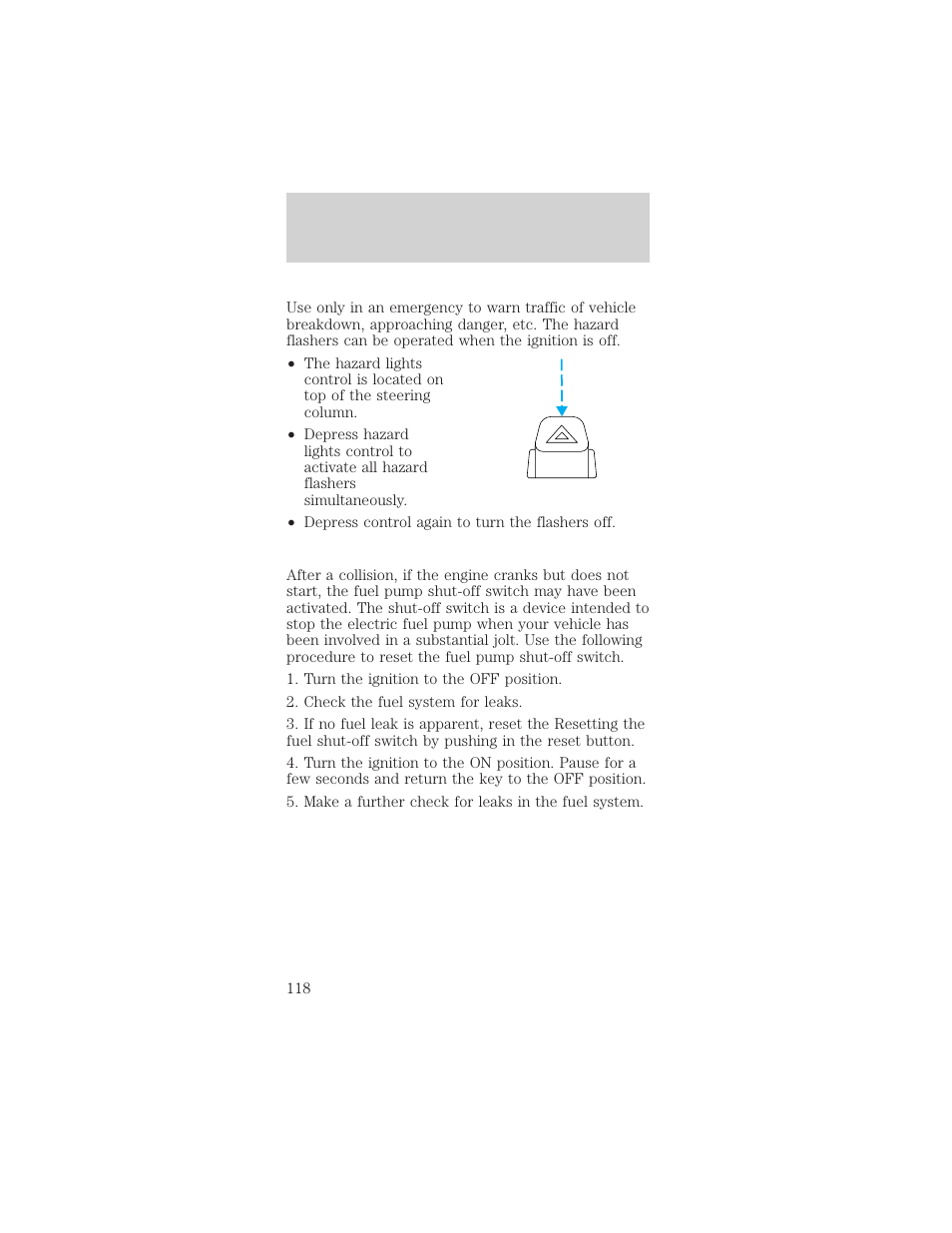 Roadside emergencies | Mercury Sable 1999 User Manual | Page 118 / 216