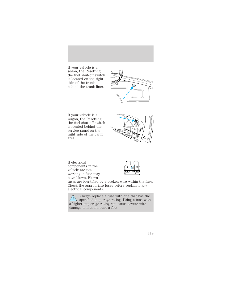 Roadside emergencies | Mercury Sable 1999 User Manual | Page 119 / 216