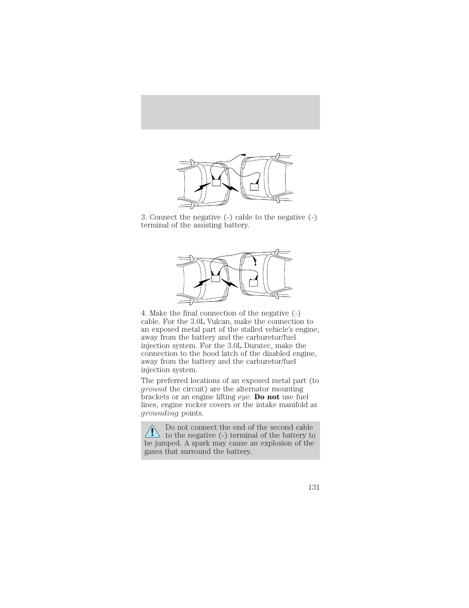 Roadside emergencies | Mercury Sable 1999 User Manual | Page 131 / 216