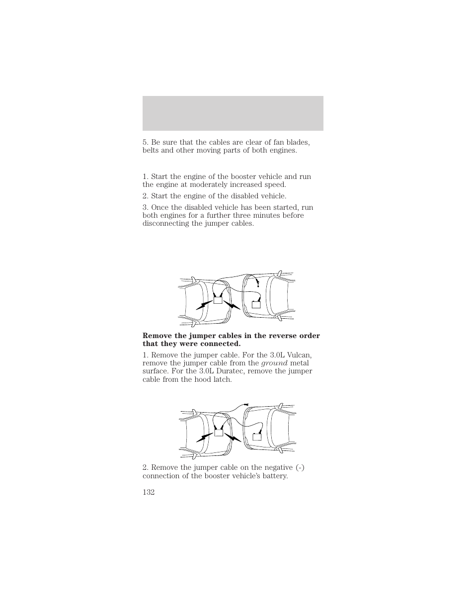 Roadside emergencies | Mercury Sable 1999 User Manual | Page 132 / 216