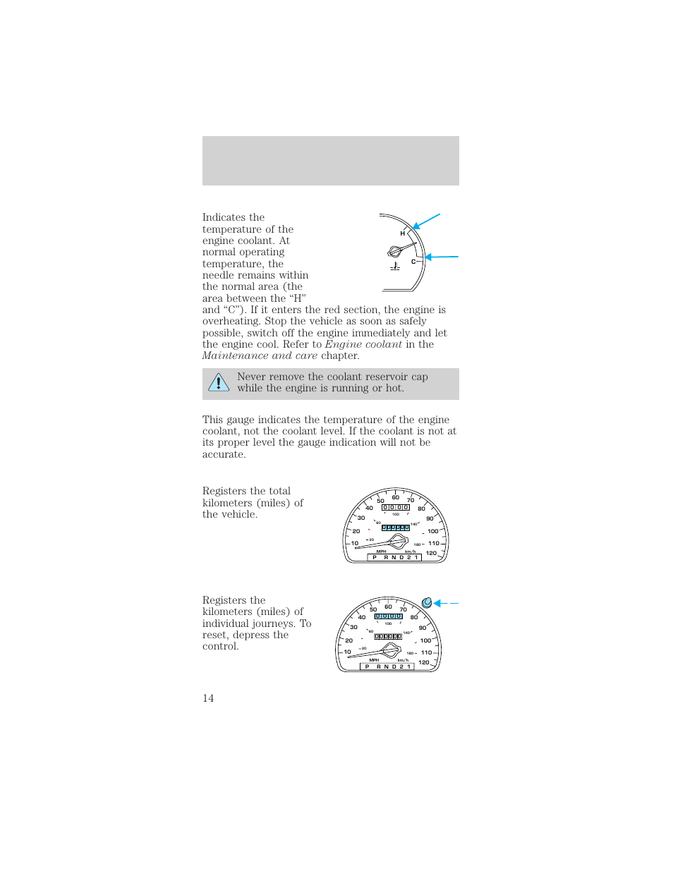 Instrumentation | Mercury Sable 1999 User Manual | Page 14 / 216