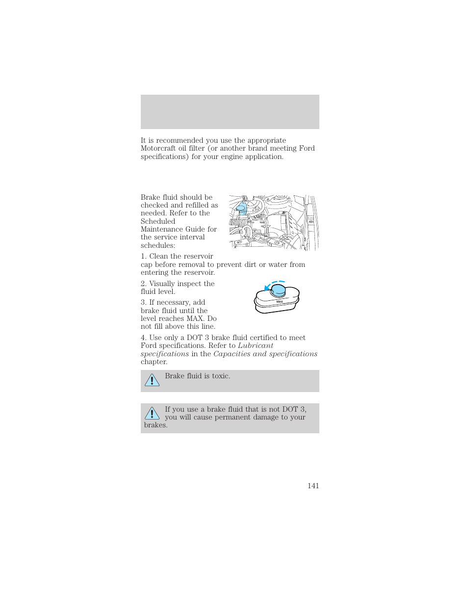Maintenance and care | Mercury Sable 1999 User Manual | Page 141 / 216