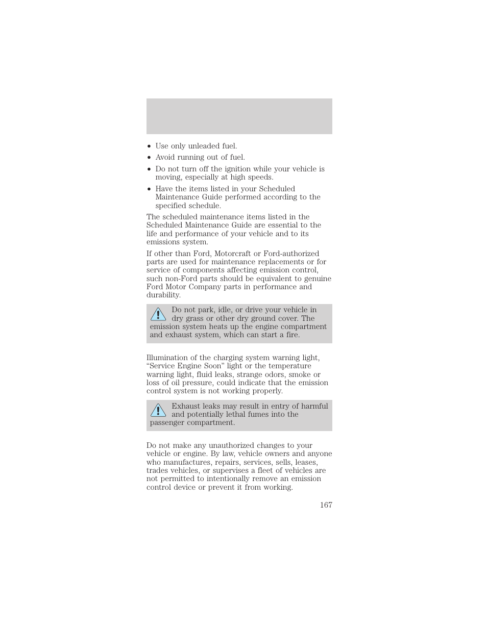 Maintenance and care | Mercury Sable 1999 User Manual | Page 167 / 216